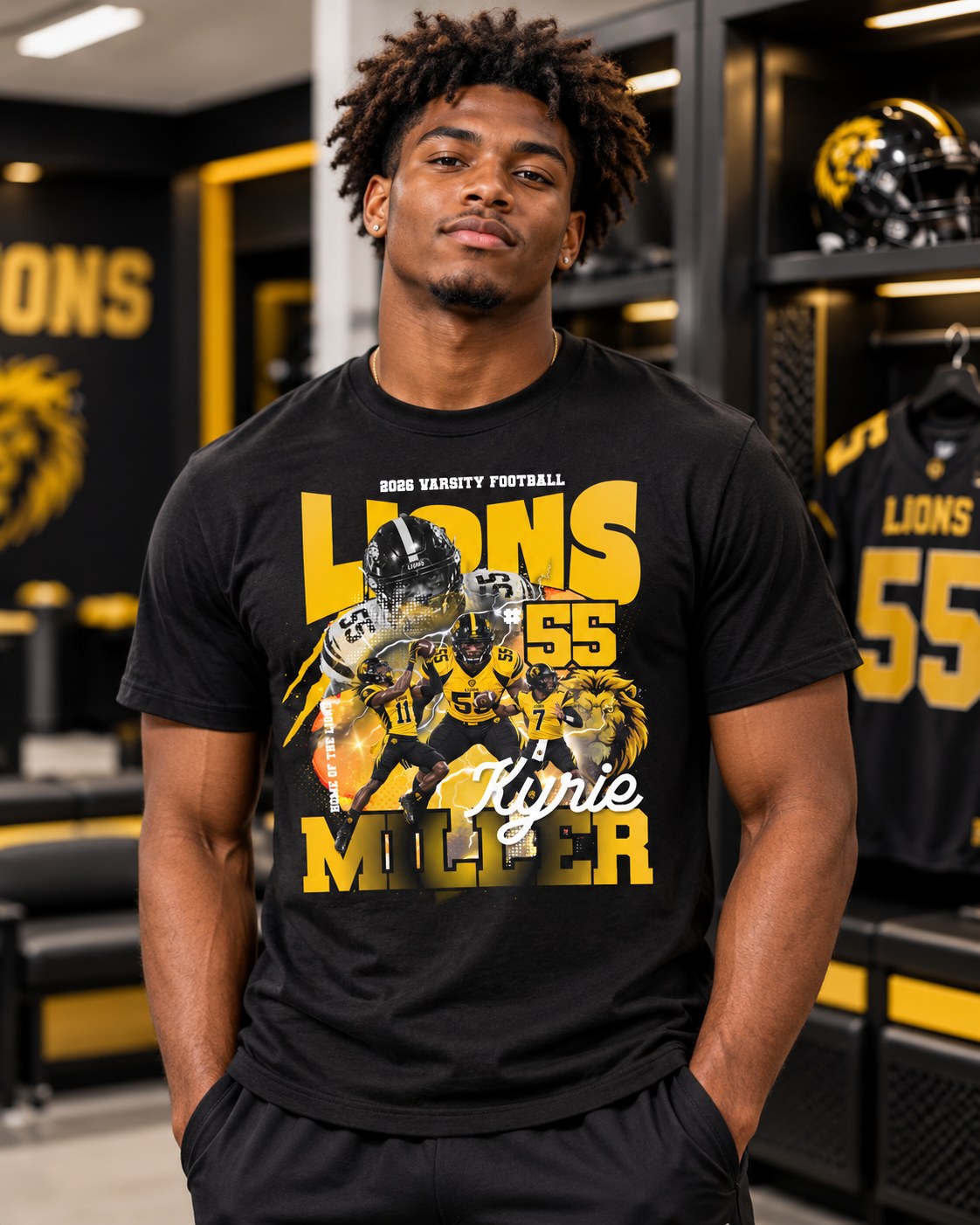 Team apparel produced for a full athletic roster