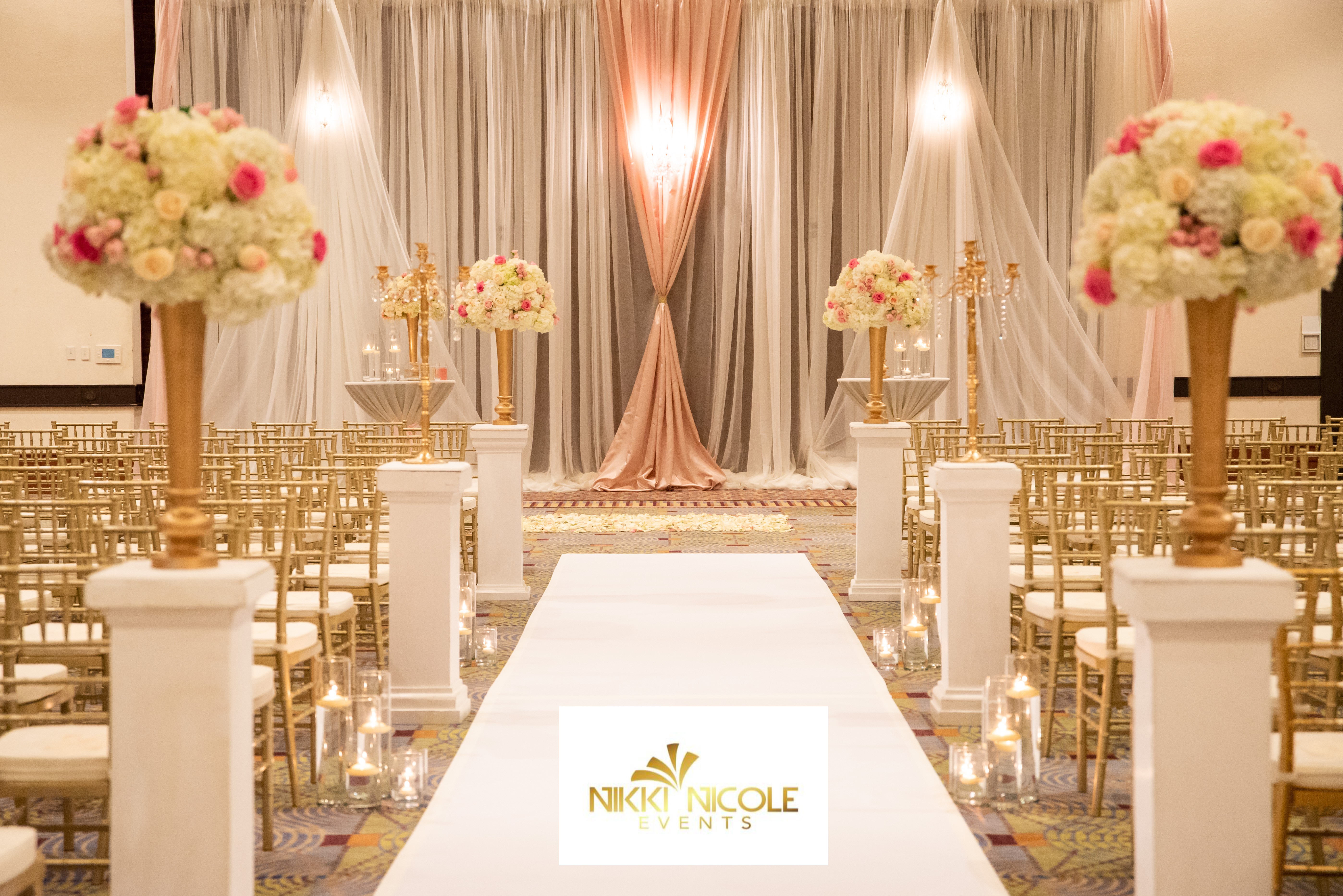 Ceremony aisle setup